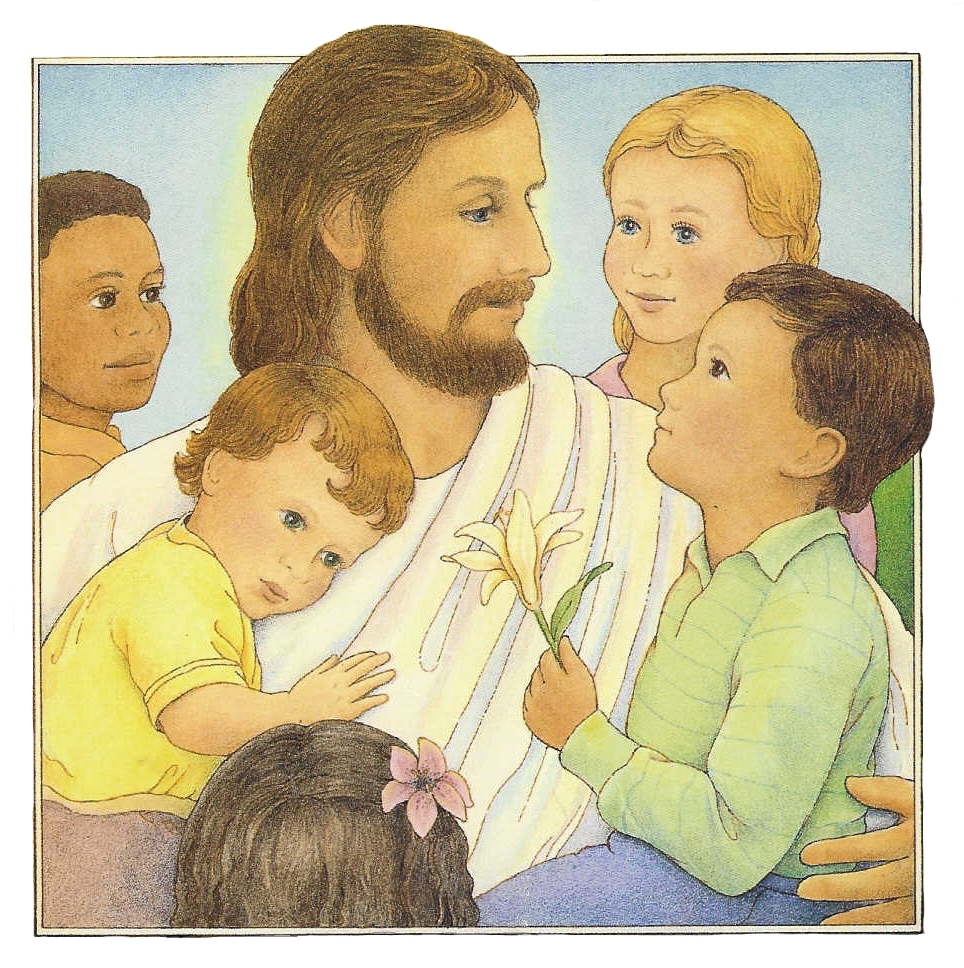 Good jesus with children drawing free image download