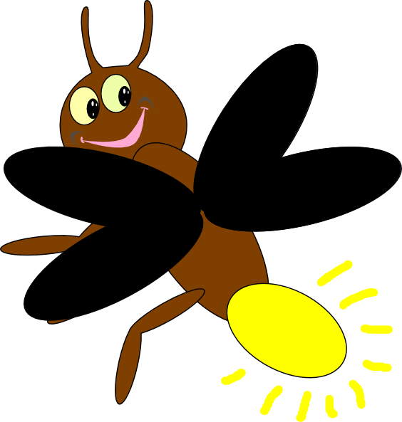 Cute Fireflies Clip Art free image download