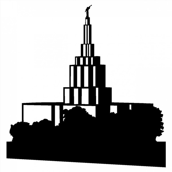 LDS Temple Silhouette Clip Art N2 free image download