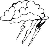 Lightning Bolt Coloring Page
