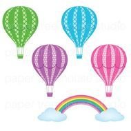 Pink Hot Air Balloon Clip Art N2