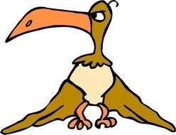 drawing of an eagle with a large beak