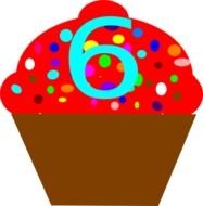 Birthday Cupcake Clip Art N16