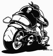 Rat Rod Cartoon Logo drawing