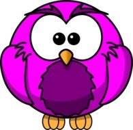 Purple Hoot Clip Art