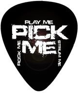 Black Guitar Pick Art Clipart