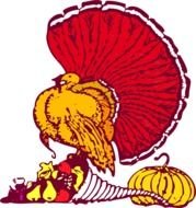 red Thanksgiving Turkey Clip Art