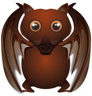 Cartoon Flying Fox Bat