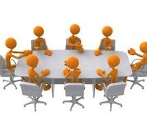 business meeting, abstract drawing