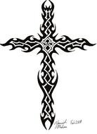Cool Tribal Cross Tattoo Designs