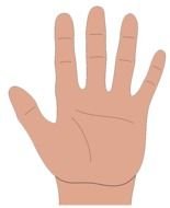 painted human hand