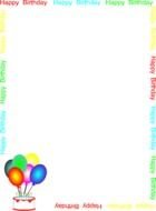 color border with balloons