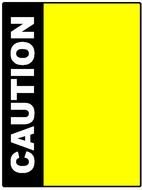 Colorful caution sign clipart