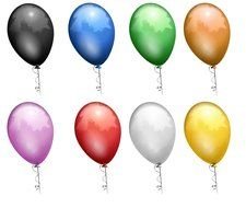 clipart of the colorful balloons