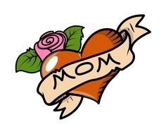 I Love Mom, vintage banner