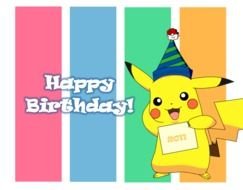 Picture of Happy Birthday Pikachu greeting card