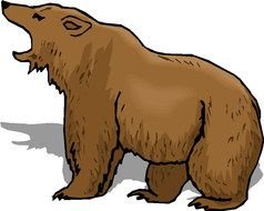 Cartoon brown bear clipart