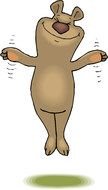 happy bear as a graphic illustration