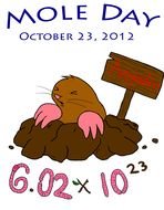 Mole Day, poster with funny animal