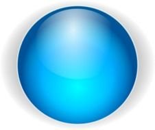 drawn big blue ball