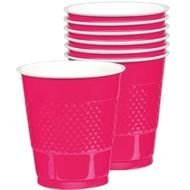 Bright Pink Plastic Cups 355ml 10 PKG 20