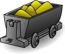 A lot of the gold in the cart clipart