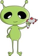 Alien Clip Art drawing