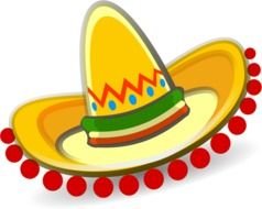 Mexican Sombrero Maracas Clip Art