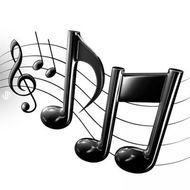 black music notes