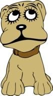 Clipart of the Cartoon Dog