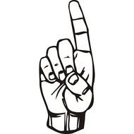 Finger Pointing Sign Clip Art