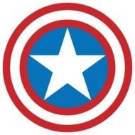 cartoon shield of Captain America