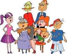 Cartoon Families drawing