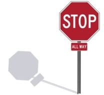 stop road sign in graphic representation