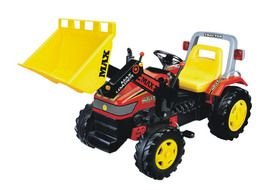 toy excavator on a white background