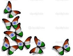 Indian Flag As A Butterfly