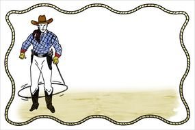 Cartoon colorful cowboy clipart