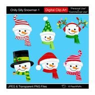 Snowman Face Clip Art N4