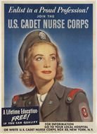 poster with a woman in uniform