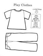 play Clothes for boy, Coloring Page