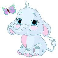 Clip art of Baby Elephant