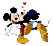 Mickey And Minnie Mouse Kissing Cartoon N2