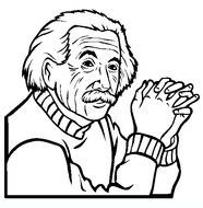 Albert Einstein Coloring Page N2