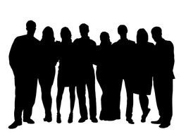 Silhouette People Group Clip Art N3