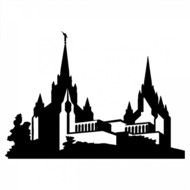 LDS Temple Silhouette Clip Art