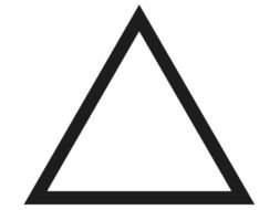 Black and white shape of triangle clipart