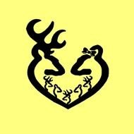 Browning Deer Heart Decal N2