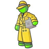Man Detective Holding A Box With Something In It But No One Knows