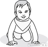 Crawling Baby Clip Art