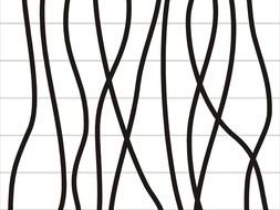 Black wavy lines on the paper clipart